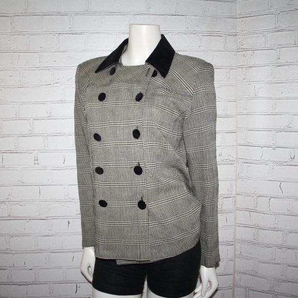 Vintage black and white Button Xtrmz Blazer Size 9/10 - Picture 4 of 6
